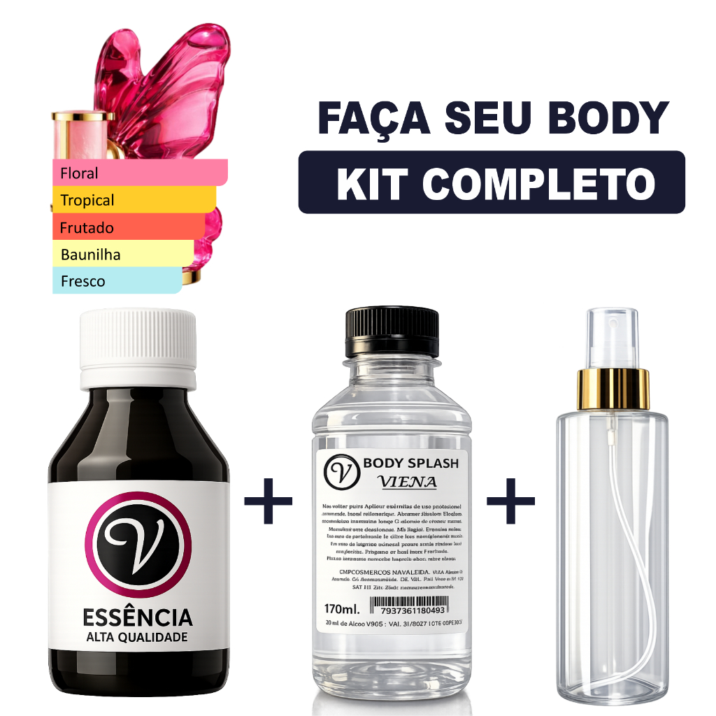 Kit Iniciante para fazer BODY SPLASH 200ml