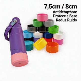 Protetor de Silicone para Base de Copo e Garrafa Térmica 8cm Antiderrapante Antirruído em Oferta na Shopee