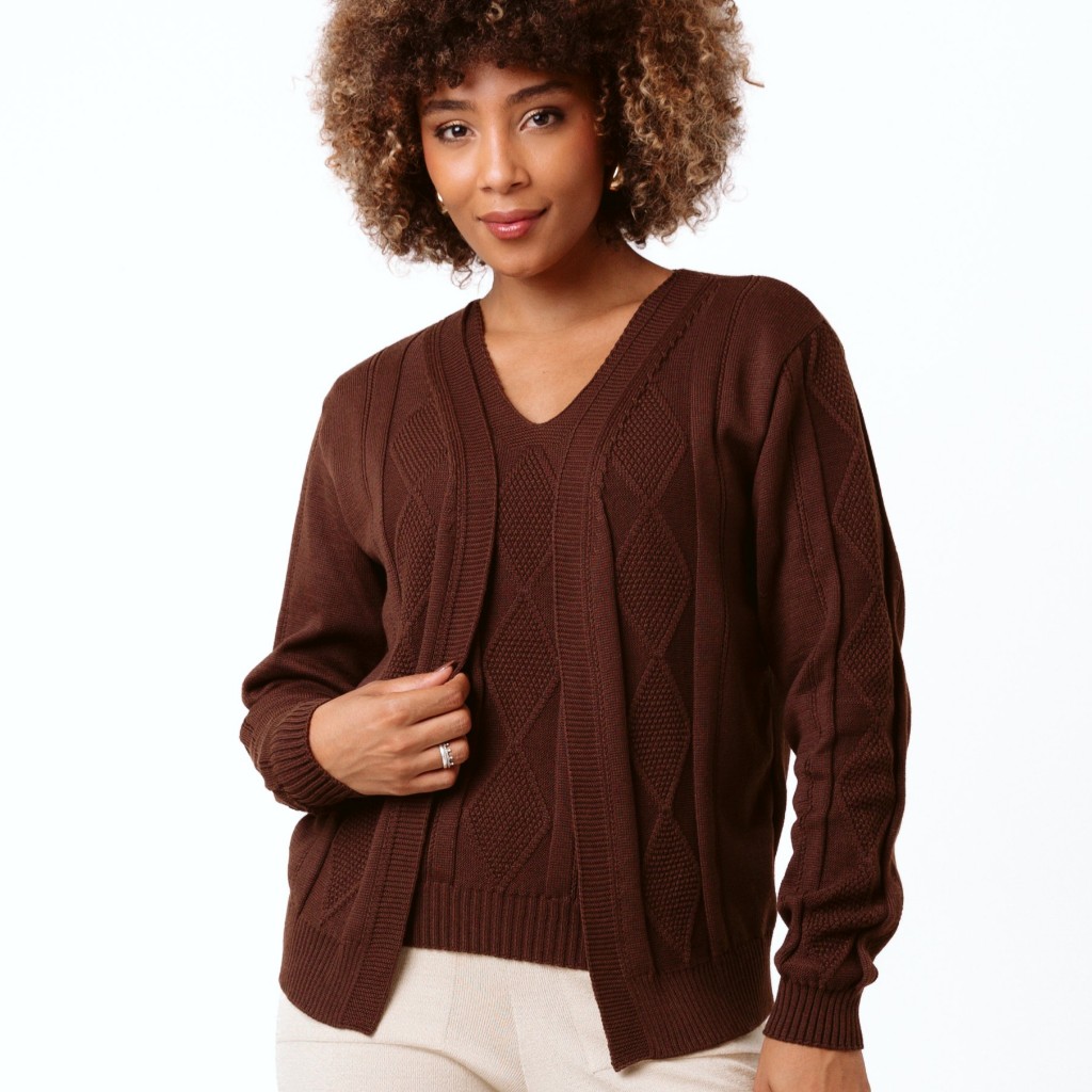 Conjunto Casaco e CamisetaTricot Twin Set