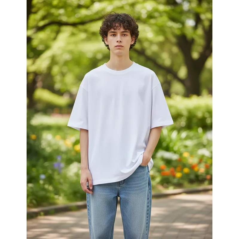 Camiseta Oversized Branca Unissex 100% Algodão Penteado 170g | Caimento Amplo, Conforto e Estilo Streetwear