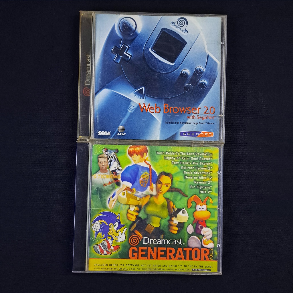 Generator Vol 2 Original Americano Sega Dreamcast Demo Disc + Web Browser