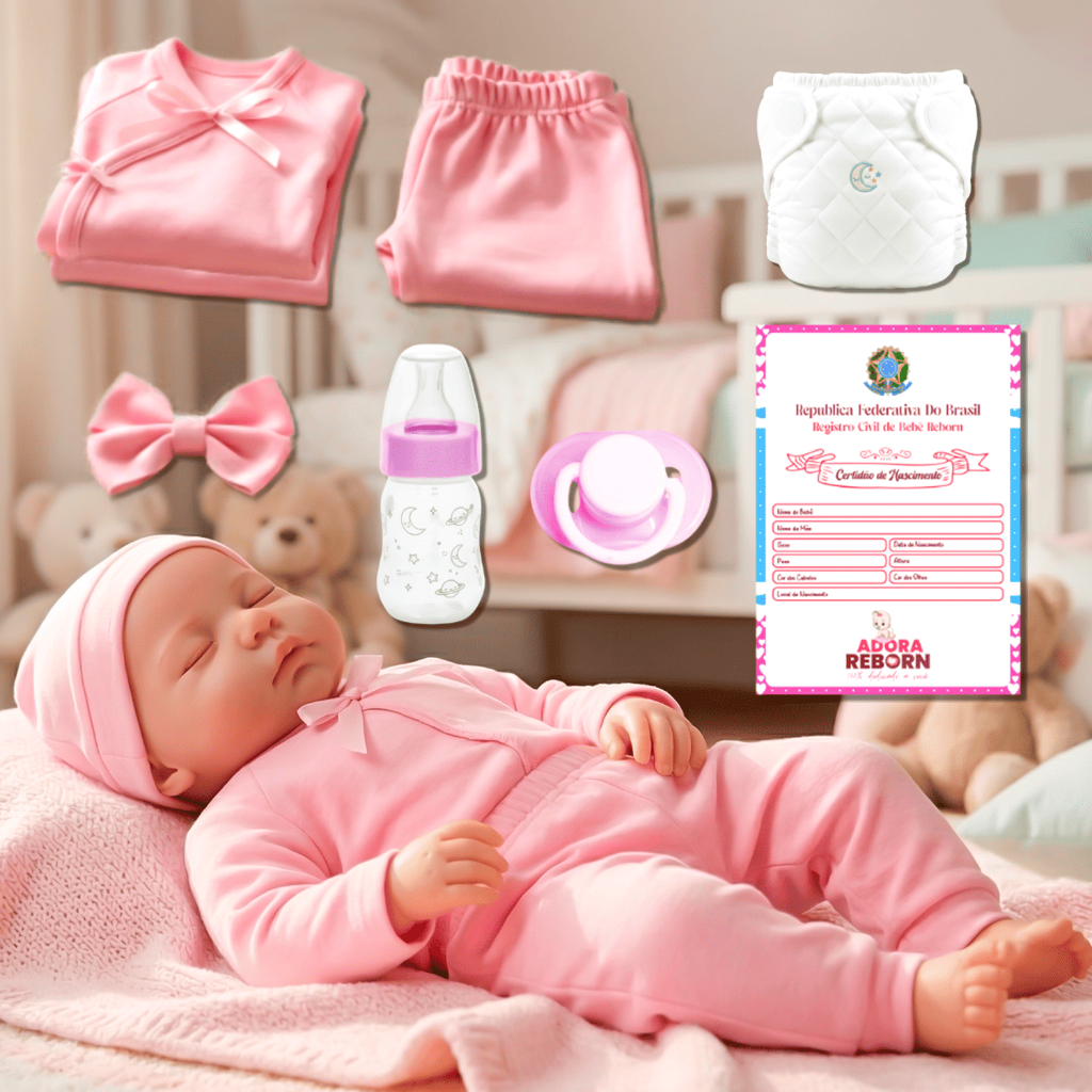 Bebê Boneca Reborn Livia Siliconada Realista Pode dar Banho Em Promoção