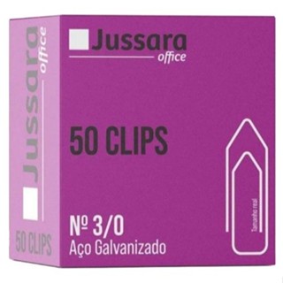 Clips Galvanizado Para Papel 3/0 CX C/50 Jussara em Oferta na Shopee