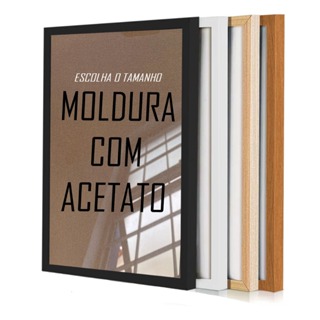 Moldura 40x60cm com acetato Quadro Diploma Fotos Poster (Escolha o tamanho e a cor) em Oferta na Shopee