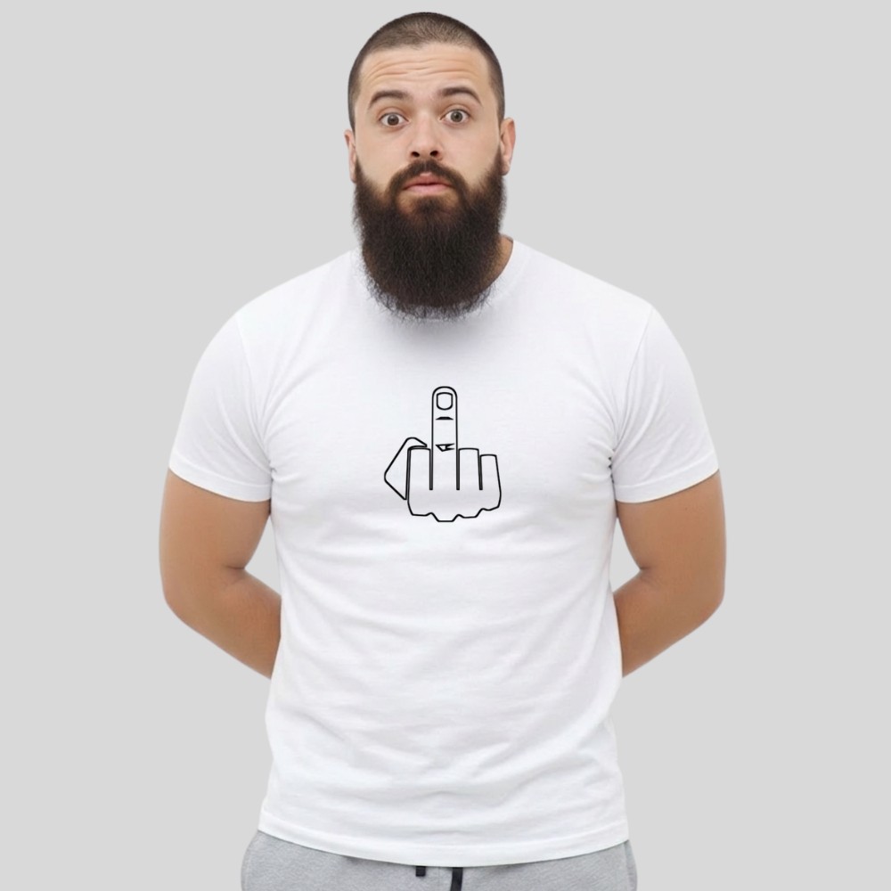 Camiseta Adulto Estampada FODASE Camisa Algodão Premium Dedo Do Meio Excelente Acabamento Tecido Confortável