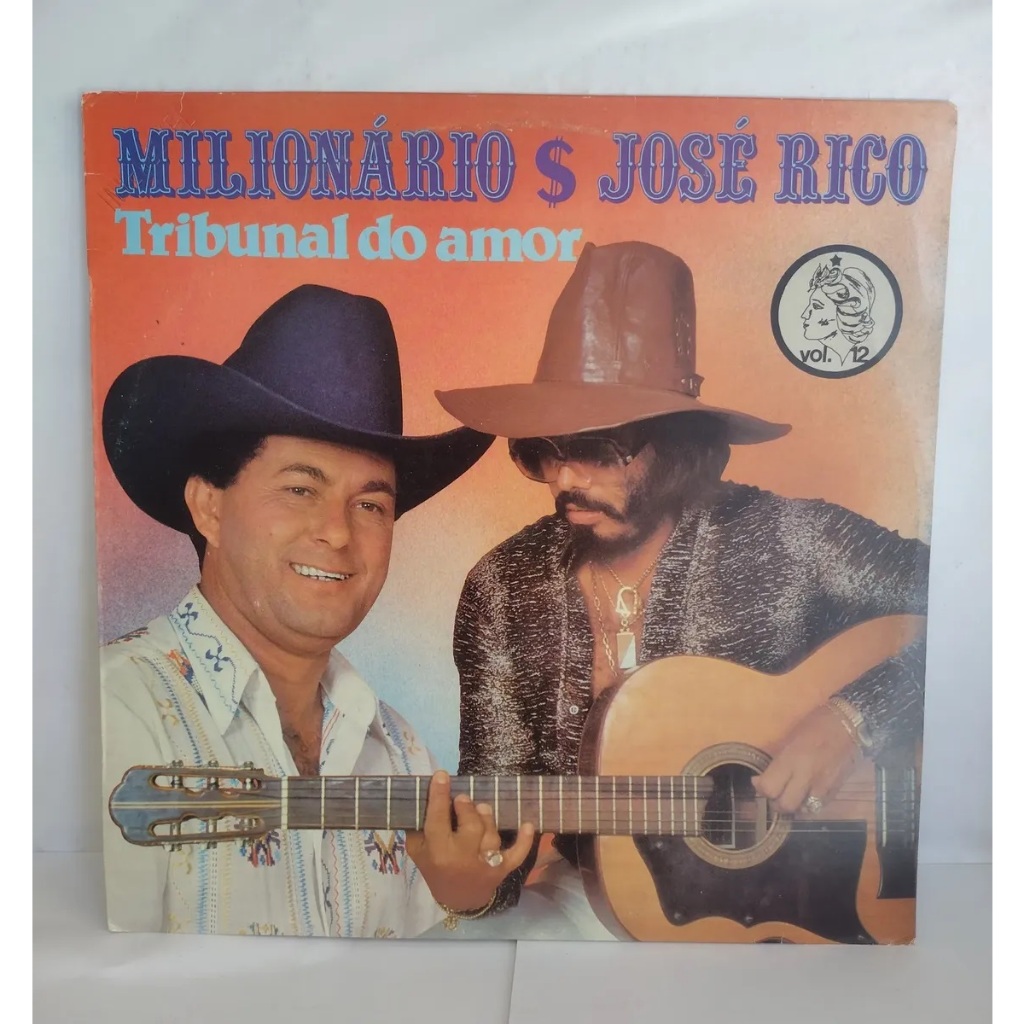 Lp Disco De Vinil - Milionário E José Rico - Tribunal Do Amor Vol. 12