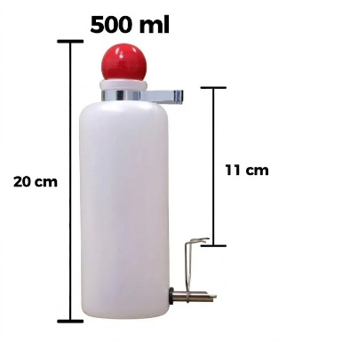 Bebedouro Automatico Tipo Garrafinha 500 ml Gaiola Viveiro I Ring Neck I Periquito 500 ML