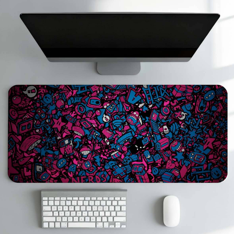 Mouse Pad PC Gamer Grande Deskmat Antiderrapante Alta Precisão Para Jogos Setup Gamer Profissional