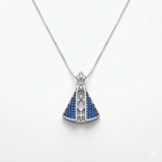 Colar Feminino Nossa Senhora Aparecida Manto Azul Delicado Folheado a Ouro e Prata + Garantia em Oferta na Shopee