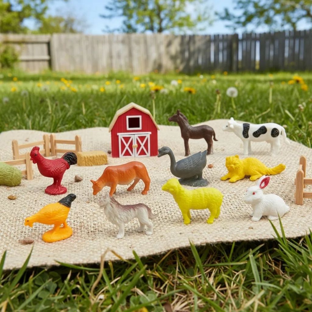 Animais Da Fazenda Mini Brinquedos Marinho Dinossauro Brinquedo Cenário Faz de Conta Infantil Dutoys