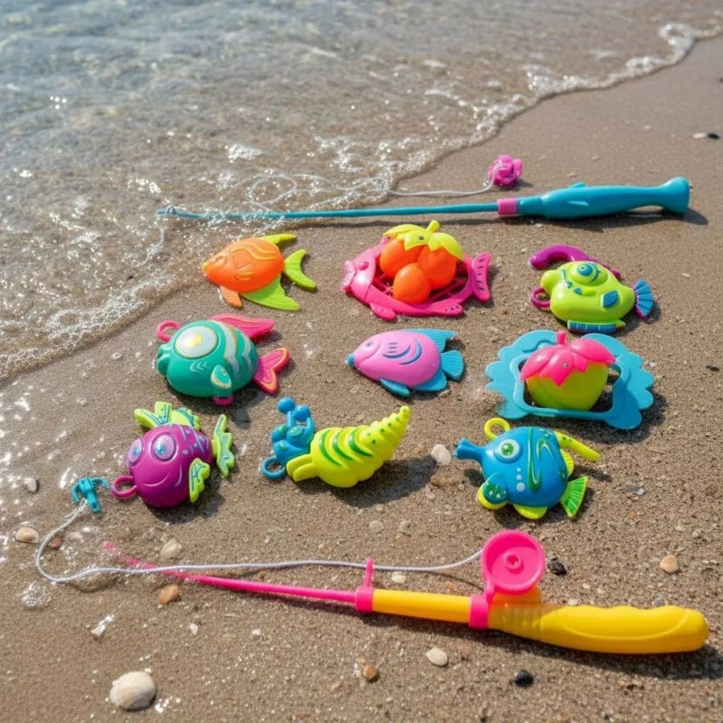 Jogo Pega Peixe Pescaria De Brinquedo Peixes Varinha Brinquedo Crianças Pescaria Jogos 12pçs