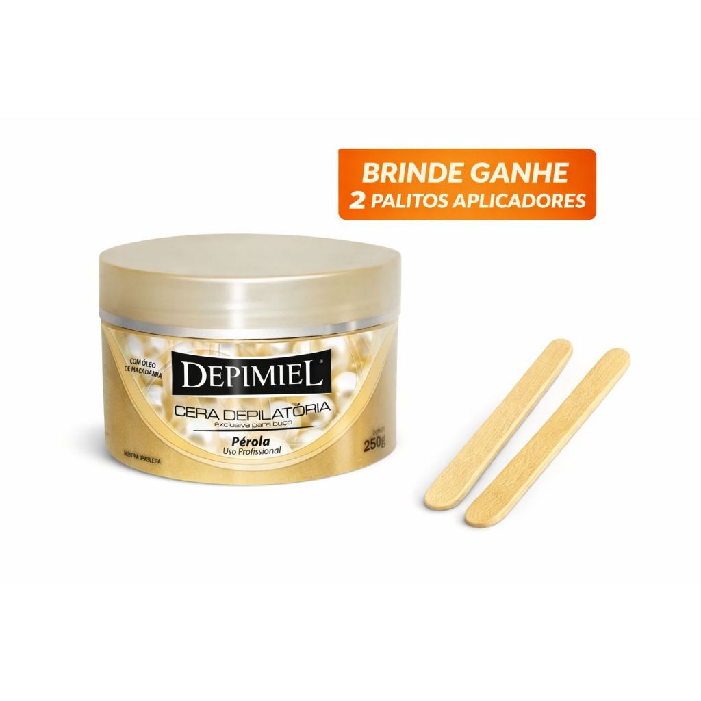 Cera Depilatorio  para buço 250g Depimiel Perolada em Oferta na Shopee