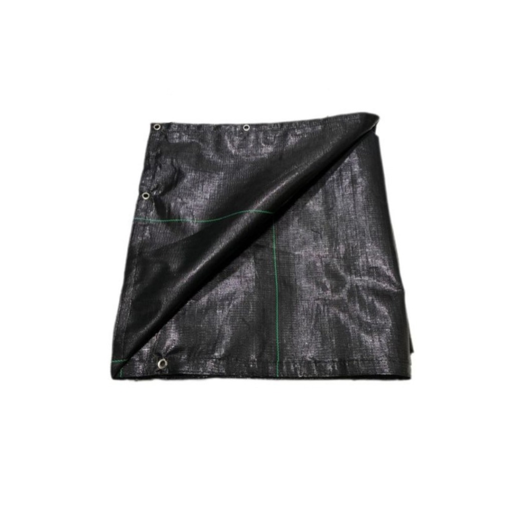 Lona Ráfia Polysolo 3,5x2m Preta c/ Ilhós Alta Resistência p/ Barraca Camping e Solo