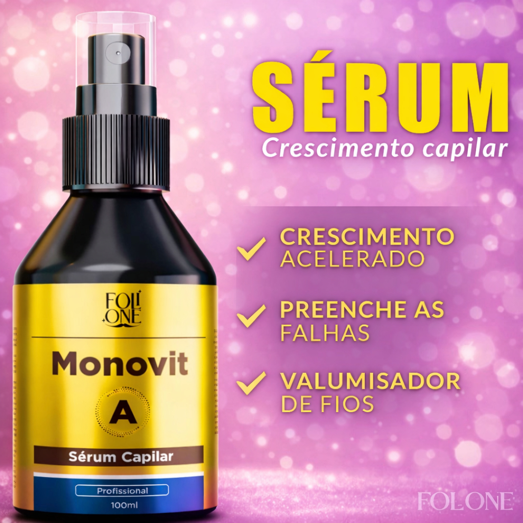 Serum Monovit Crescimento Capilar Poderoso, Barba e Sobrancelha