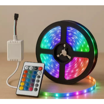 Fita Led 2835 Rgb Rolo 5m + Controle + Fonte 110v em Oferta na Shopee