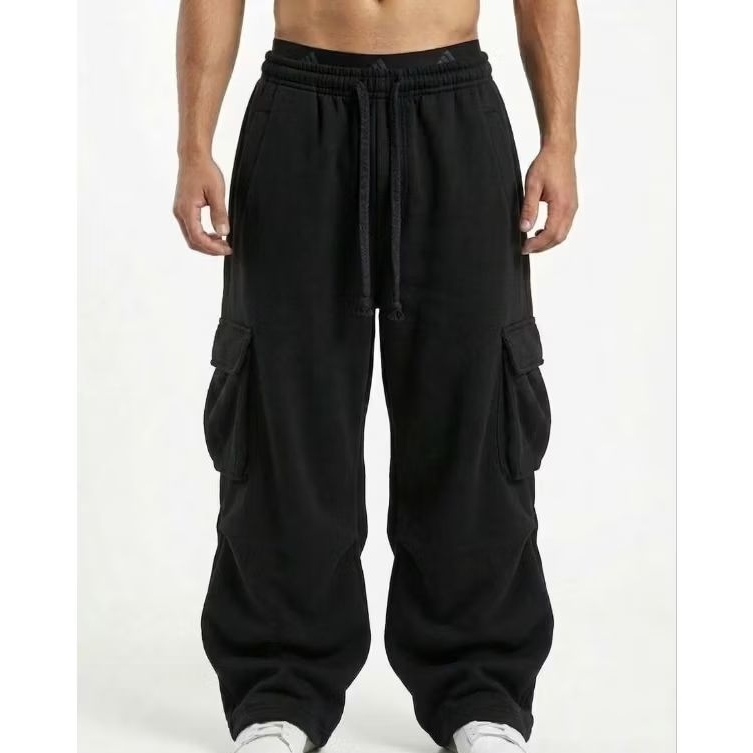 Calça moletom cargo baggy streetwear lançamento de inverno