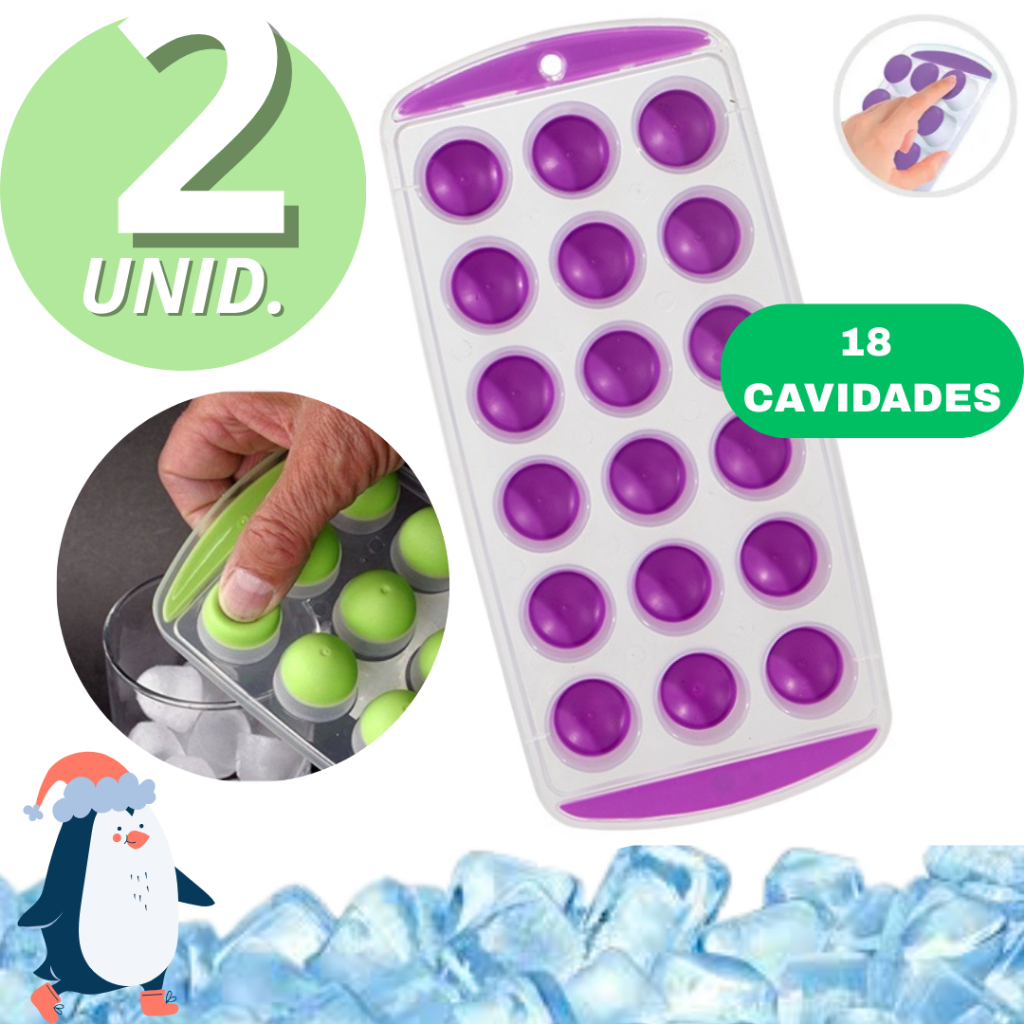 Forma para Gelo de Silicone Forma Dobrável Colorida Retangular Flexível