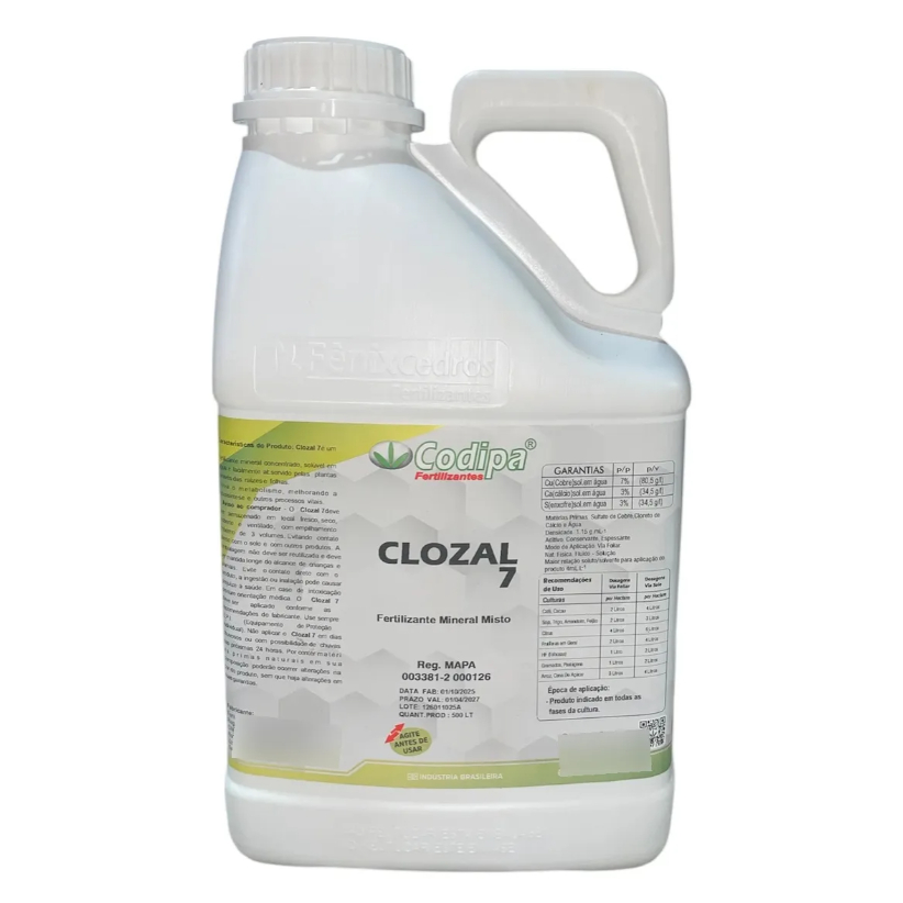 Calda Bordalesa Fungicida E Bactericida Clozal 7 - 5 Litros Fertilizante