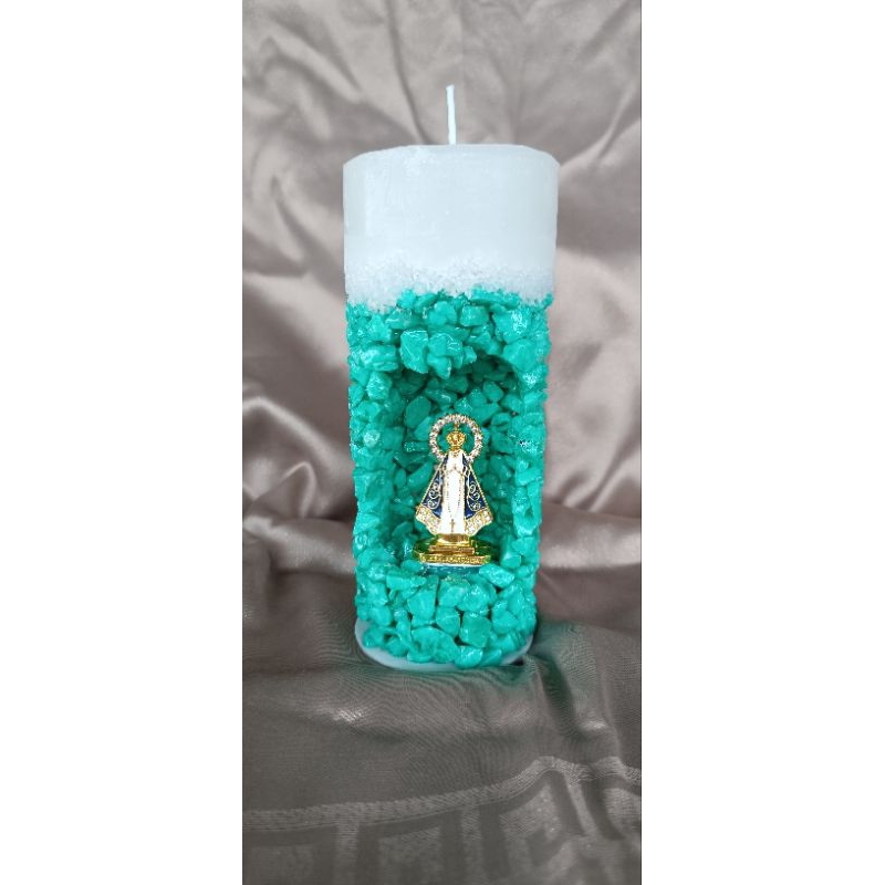 Vela Gruta Nossa Senhora Aparecida - Cor Verde Claro -