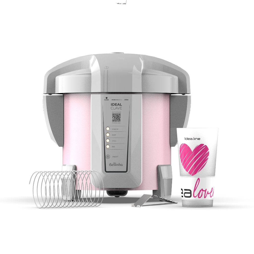 Autoclave Bellinha 5L Tecnologia DVM Não Precisa de Água Destilada 110/220 6 Cores + Brindes