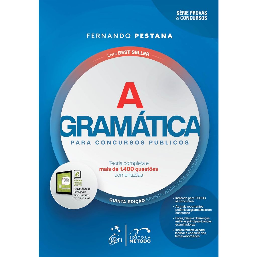 A Gramática para Concursos Públicos - 5ª Edição 2023 livro lojaVP 071