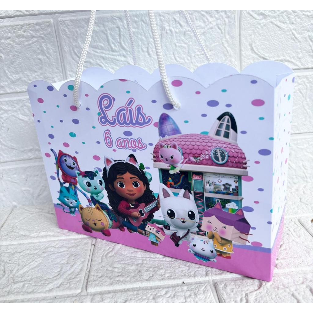 Sacolinha G Personalizada A casa Mágica de Gabby/ Desmontadas/lembrancinhas/festa infantil/aniversário