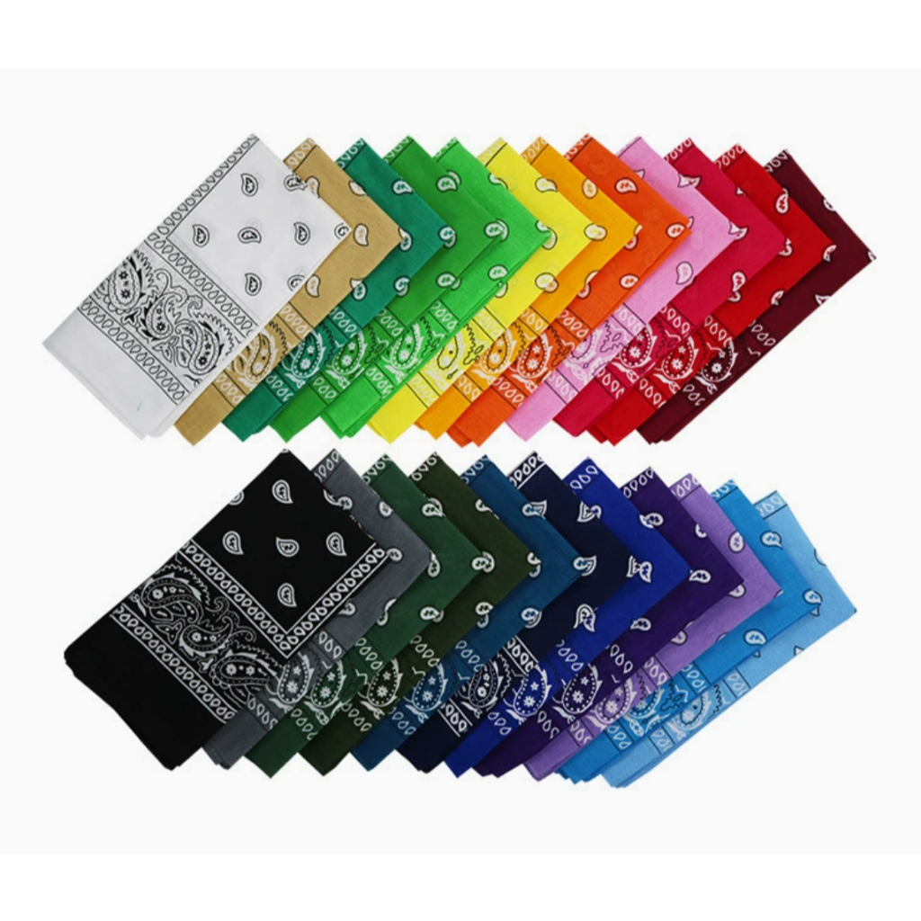 Bandanas Lenço Estampada Colorido 55X55cm 212BIJU 003 (*20 CORES DISPONÍVEIS NO DESCRIÇAO*) em Oferta na Shopee