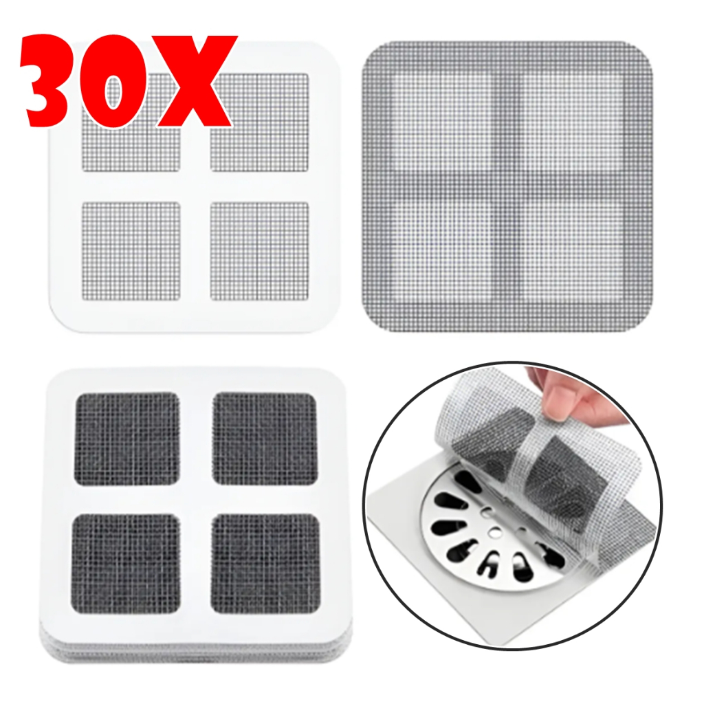 Adesivo descartável para ralo 10x10cm cinza - Anti baratas, mosquitos e entupimentos
