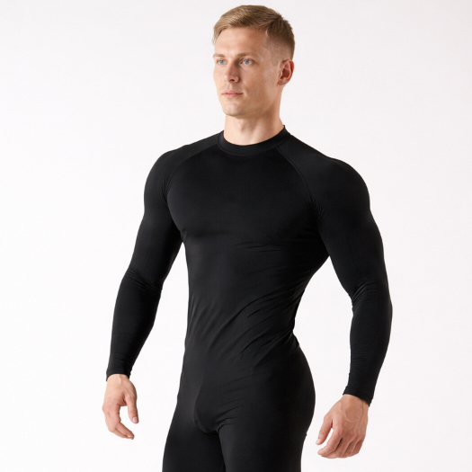 Camiseta de Compressão manga longa masculina academia/fitness/treino