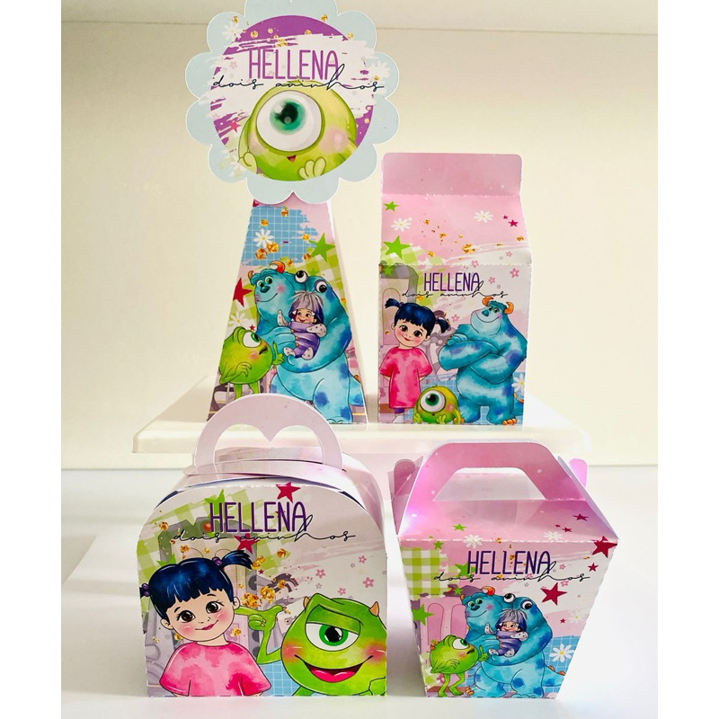 Kit Caixa Personalizadas Monstros S.A Boo | Mesversarios, Aniversários, Festa | Infantil