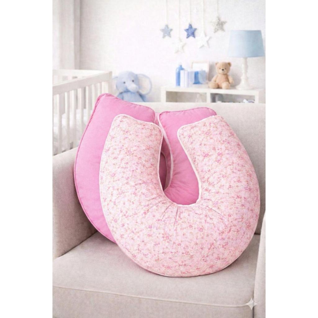 Almofada Para Amamentação Bebê Apoio Colo Travesseiro Conforto Mãe Macia Ergonômica formato U maternidade antialérgica