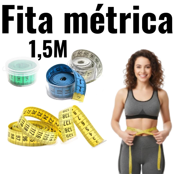 Fita Métrica 150cm Flexível para Costura e Medidas Corporais