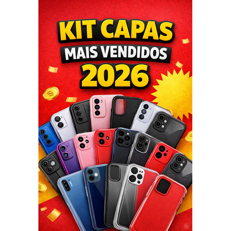Kit 100 Capas mais vendidas 2025 2026 revenda atacado