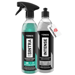 Kit Vonixx Sintra + Intense Limpeza Interna Carro Painel Plásticos Bactericida