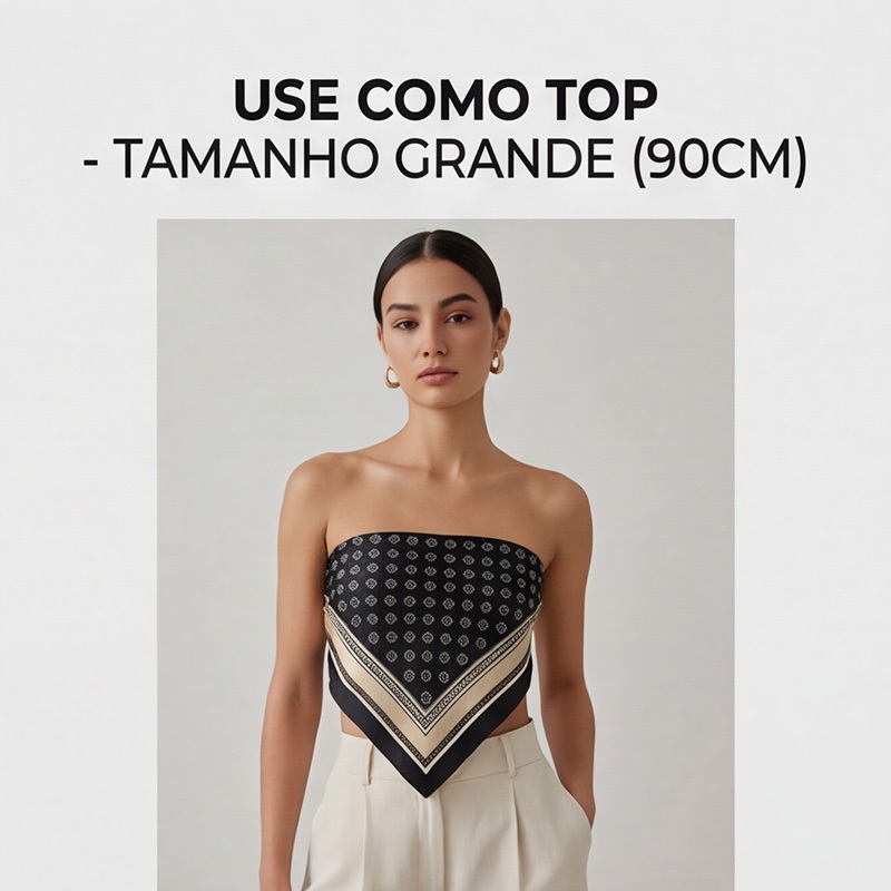 Lenço 90x90cm Feminino Estilo Hip Hop – Bandana Cachecol Streetwear Americano, Moda Versátil Luxo em Oferta na Shopee