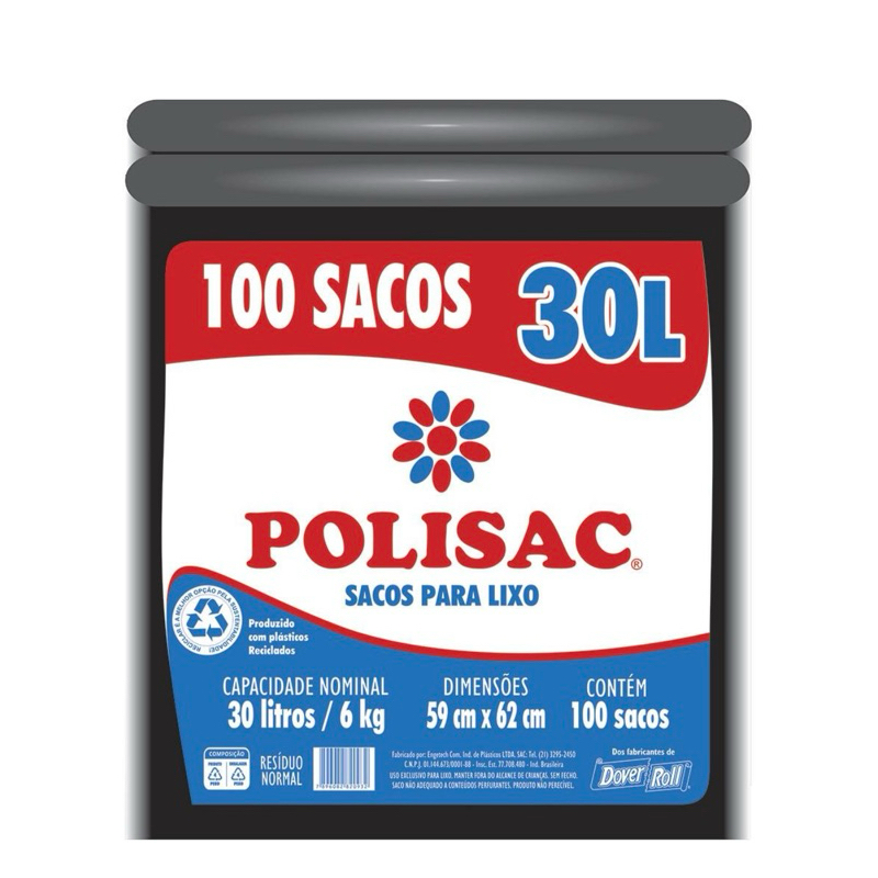 SACOS DE LIXO POLISAC – 30L