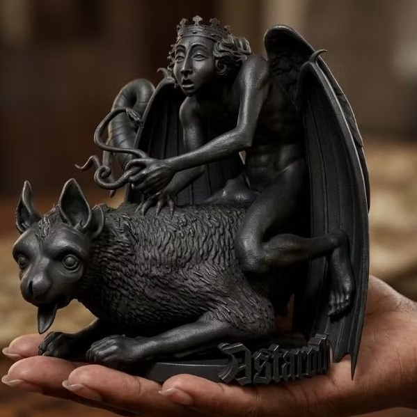 Estatua astaroth Goétia - A Estátua do Grão-Duque do Conhecimento Oculto 20cm
