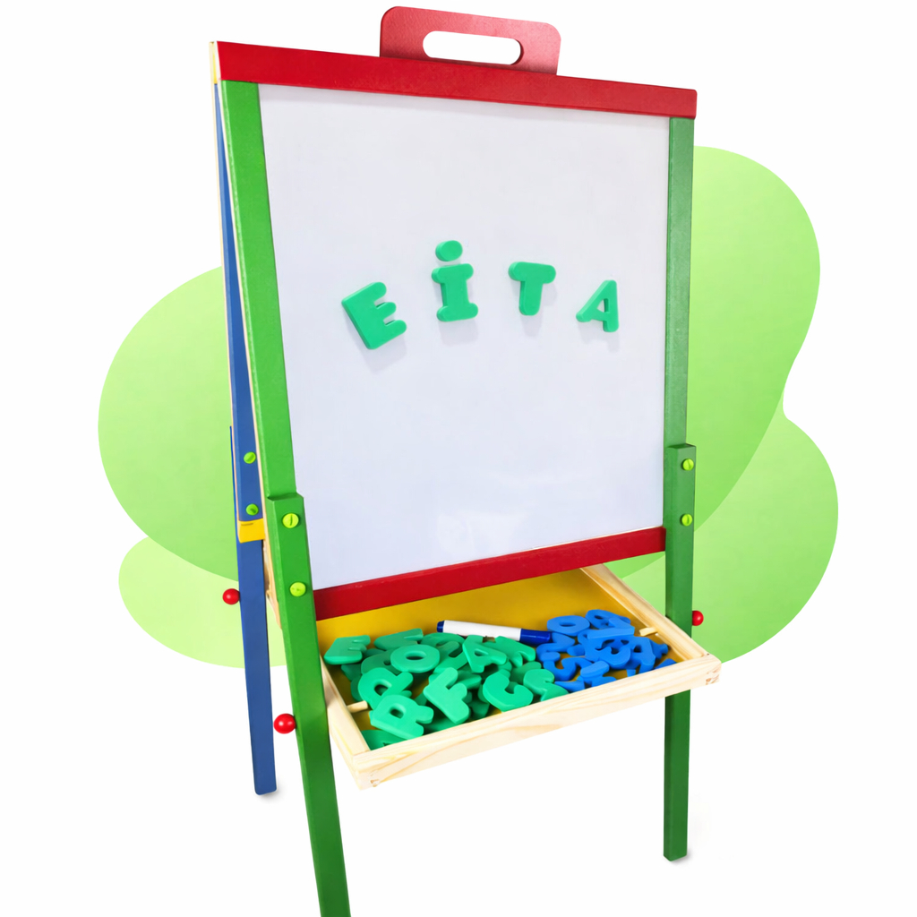 Kit Educativo Lousa Magnética Giz Caneta Portátil Infantil Brinquedo