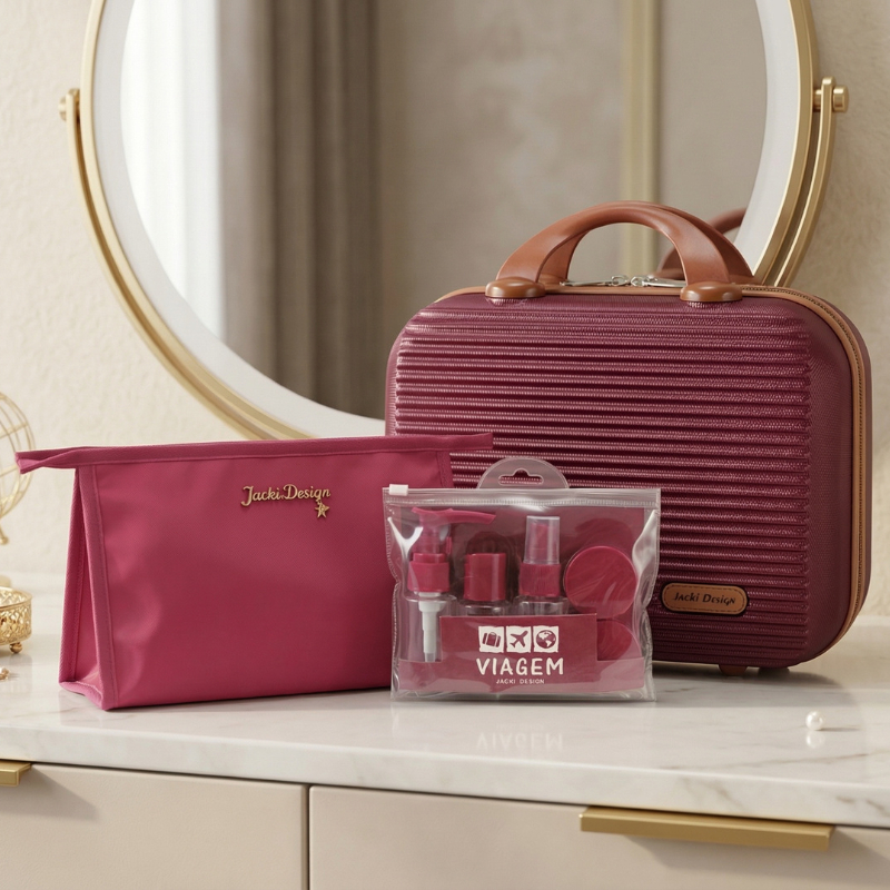 Kit Frasqueira + Necessaire + Conjunto de Frasco com melhor Custo-Beneficio para Viagem e passeio