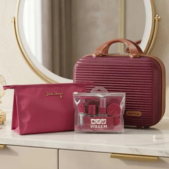 Kit Frasqueira + Necessaire + Conjunto de Frasco com melhor Custo-Beneficio para Viagem e passeio