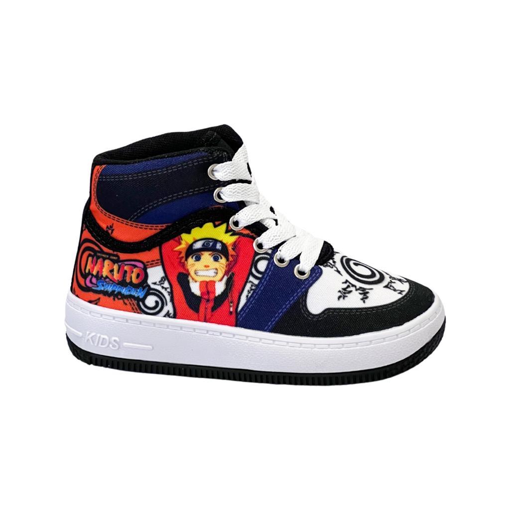 bota infantil naruto masculino confortavel estiloso antiderrapante