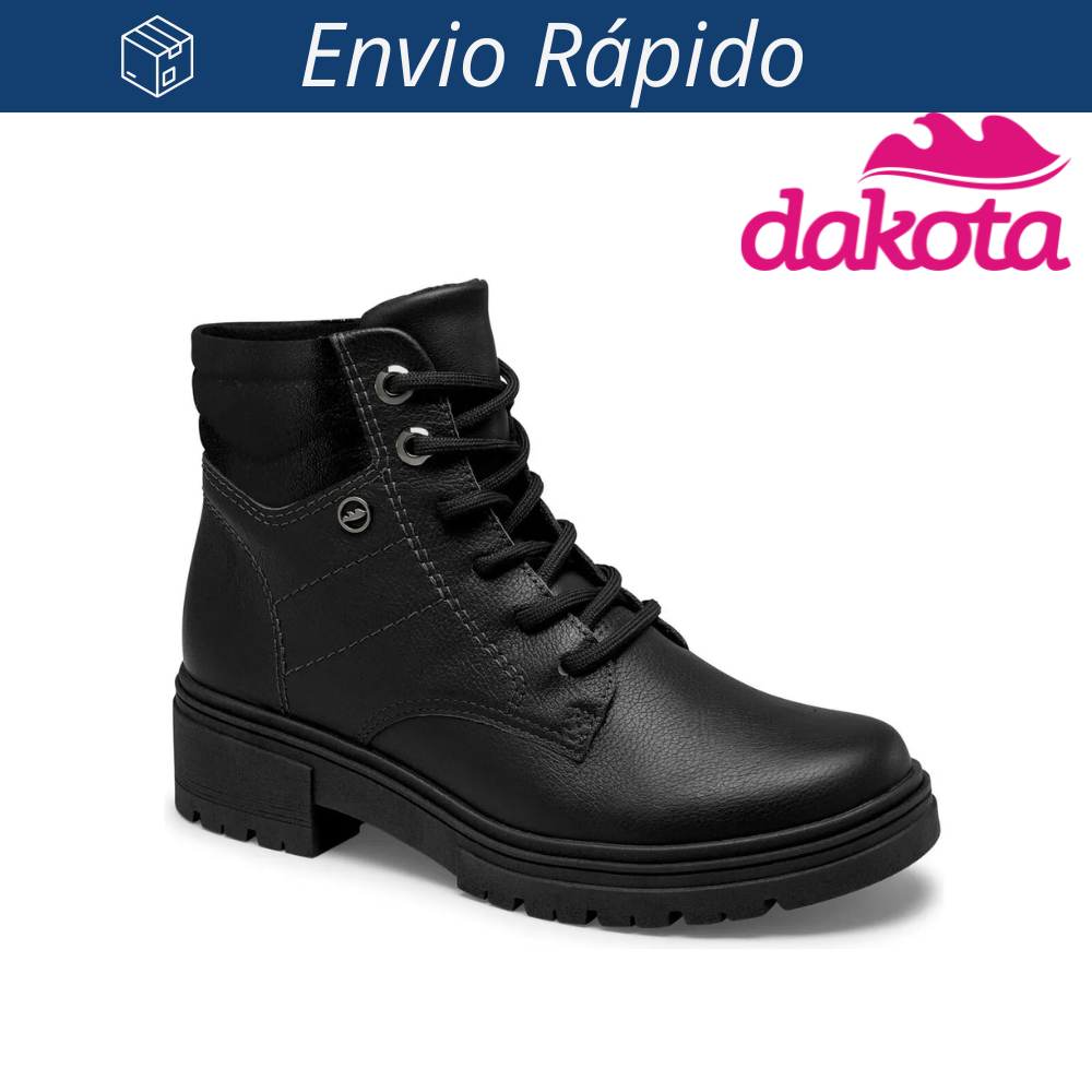 Bota Coturno Dakota Cano Curto Em Couro Legitimo