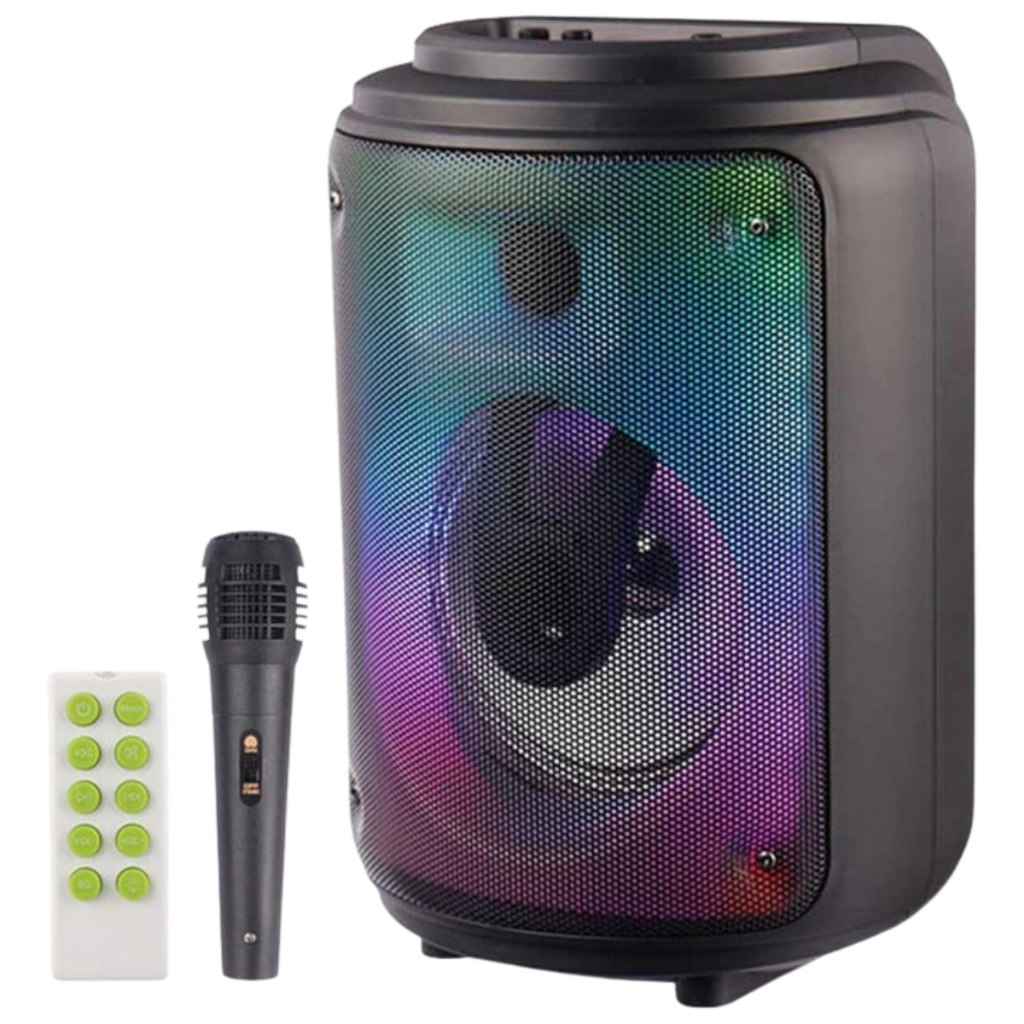 Caixa de Som Bluetooth KTS-1746 35W Karaokê Microfone Controle LED USB SD Portátil Potente