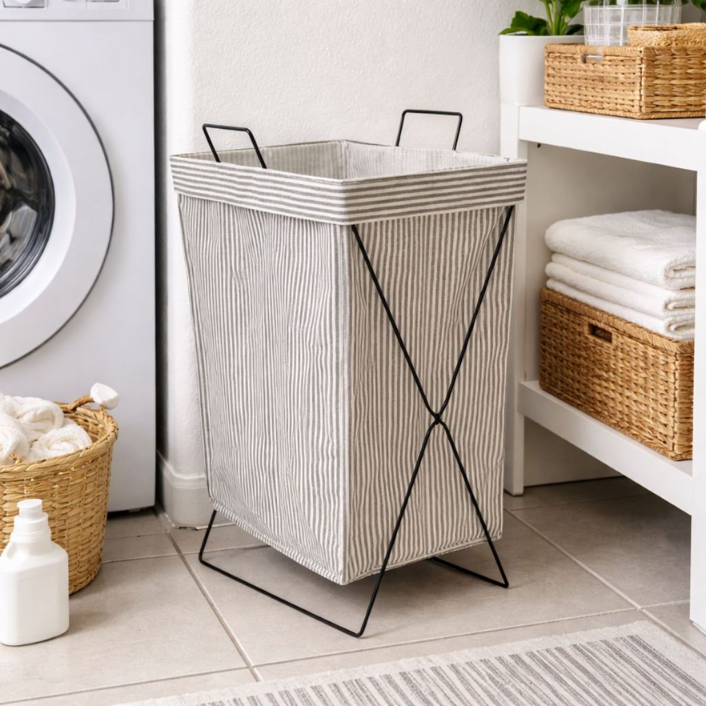 Cesto de Roupa Dobrável Retrátil Cesto organizador Lavanderia em Oferta na Shopee