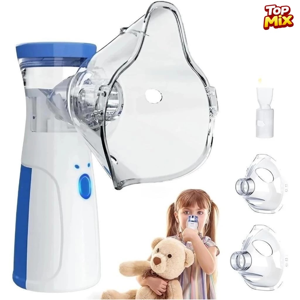 Nebulizador Portátil Mini Inalador Silencioso Ultra-sônico Automático para Adultos e Crianças