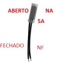 Protetor Térmico KSD9700 5A Termostato Bimetálico Normalmente Aberto / Fechado NA / NF - Escolher