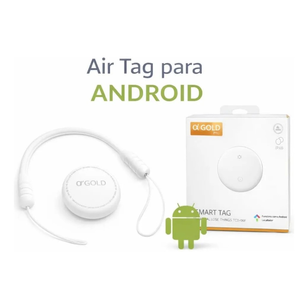 Smart Tag Rastreador Bluetooth Gold Pro TCD-06F Localizador Android Chaves Bolsa