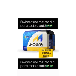 Bateria Moura Automotiva 12V 60AH 60GD - Polo Positivo Lado Direito - 2 Anos de Garantia de fábrica
