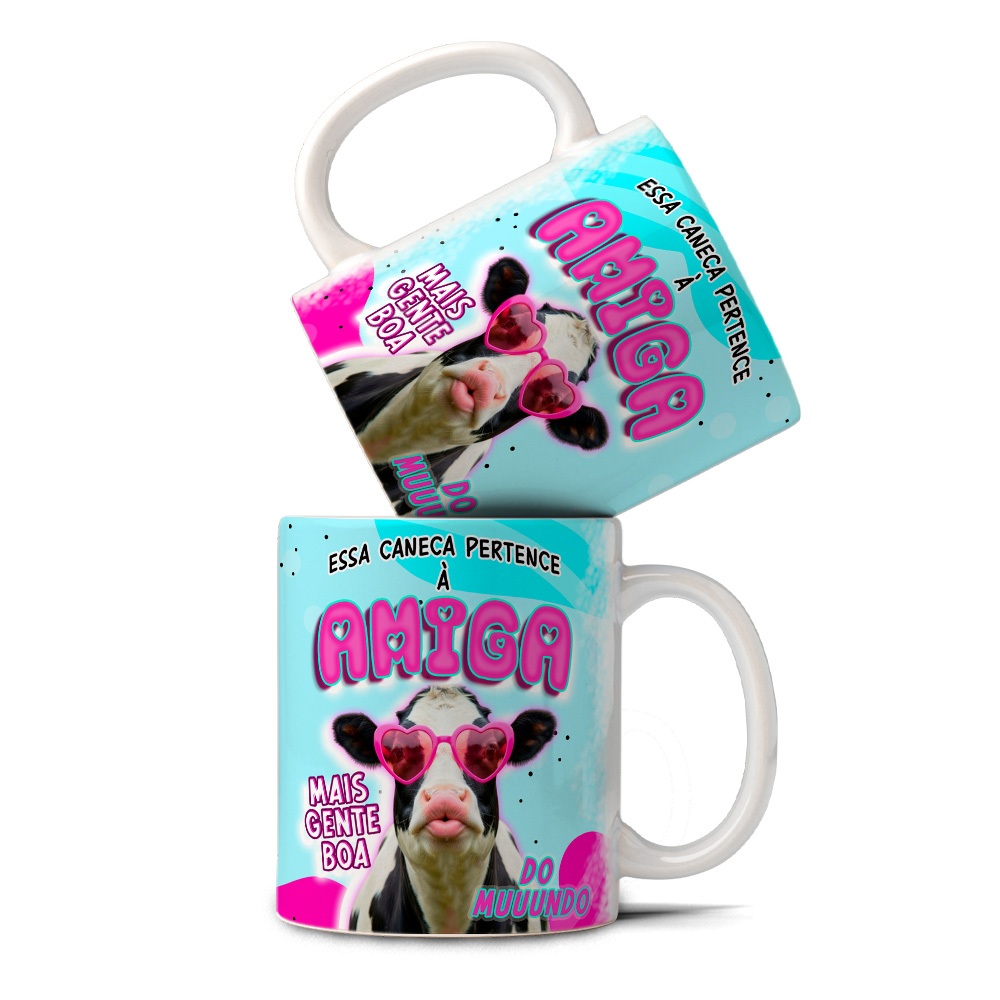 Caneca Personalizada Unykk Com Frase Divertida para Amiga - Essa Caneca Pertence á Amiga Mais Gente Boa do Mundo