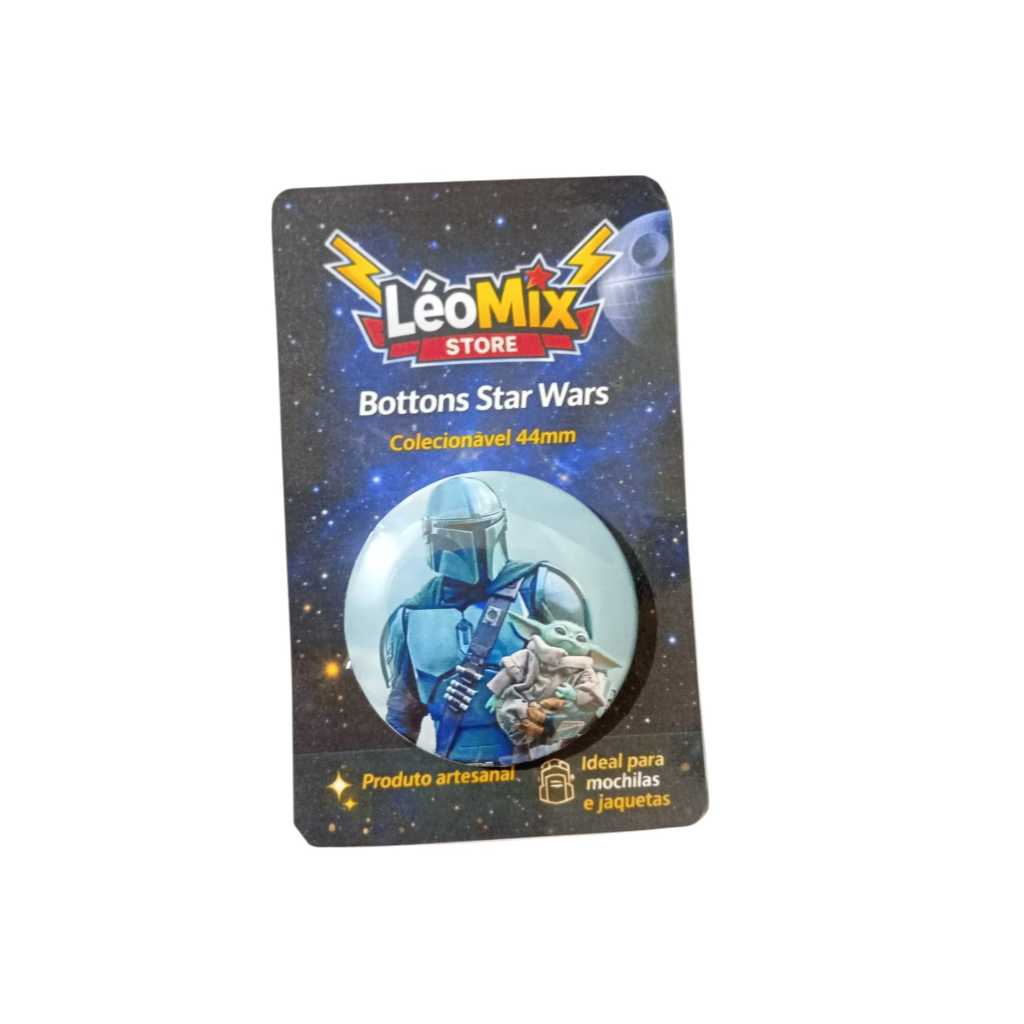Botton Star Wars 44mm Personagens Variados Unidade Pin Geek Colecionável Mochila Jaqueta Nerd